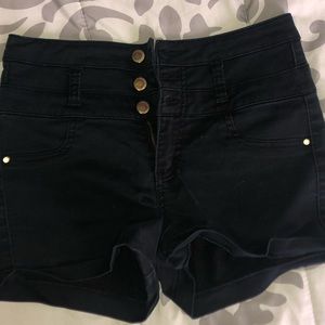 Black high waisted shorts